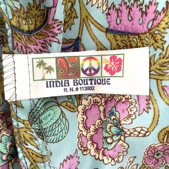 India Boutique Pastel Scarf Dress M - Picture 5 of 6